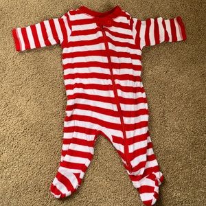 Red and white striped pajamas